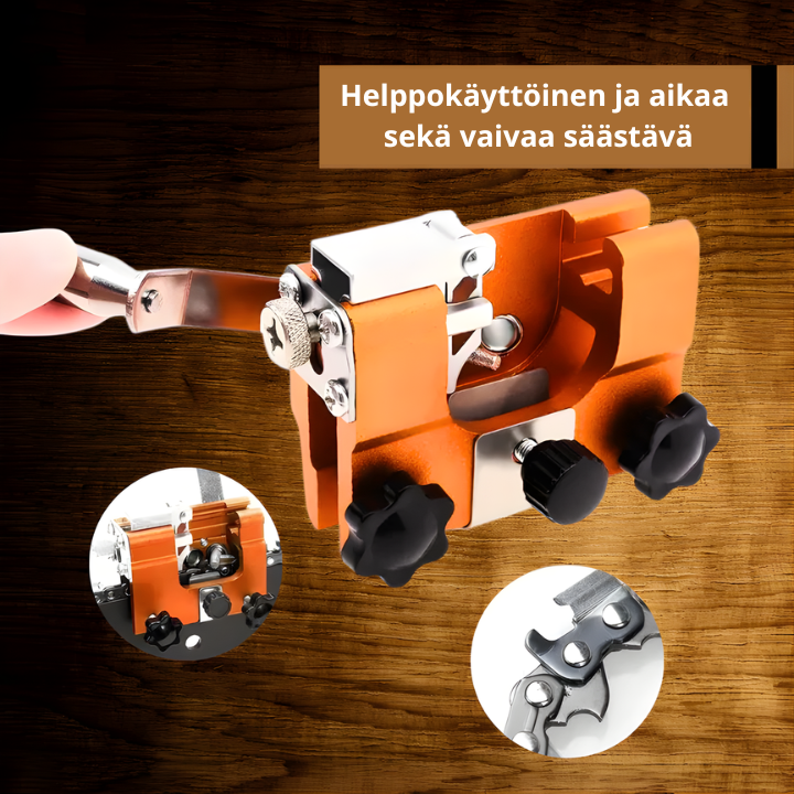 NordSlip – Moottorisahan ketjunteroitustyökalu